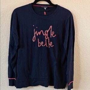 Joules Navy 'Jingle Belle' Christmas Sweater